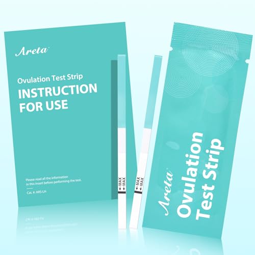 Image of Areta Ovulation & Pregnancy Test Strips Combo Kit, 30 LH + 10 hCG | At-Home Ovulation Tracking, 30 LH + 10 hCG Test Strips Blue, Expiration Date 11 /21 /2026