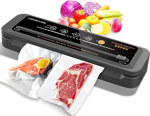 MegaWise Vacuum Sealer Machine | 80kPa Suction Power | Vac Seal Machine