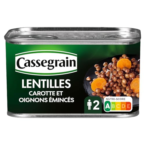 Lentilles préparées Cassegrain 4x265g légumes cuisinés fondants au quotidien