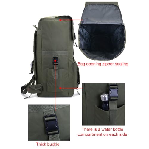 Mochila impermeable para senderismo 120L verde miniatura 6