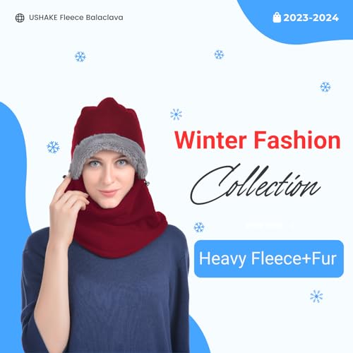 Ushake BCLV Fleece Balaclava Women Ski Face Mask thumb #2