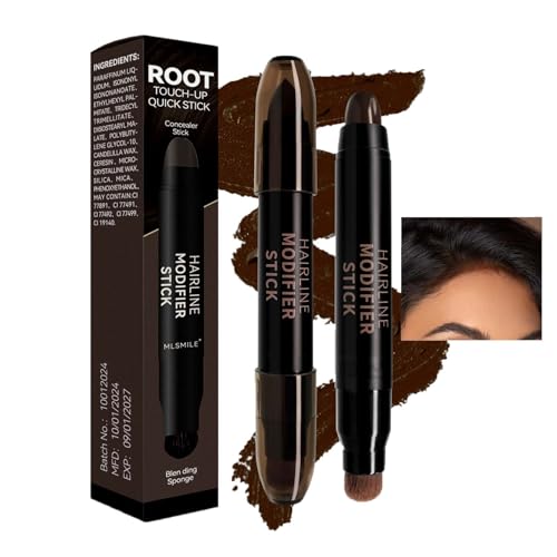 Clawrex Máscara de pestañas para el cabello, corrector de pelo para hombres y mujeres, palo de doble extremo, larga duración, cobertura de pelo gris