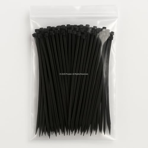 Proalet Plastik Kablo Bağı, 100 Adet, Isıya Dayanıklı, Kablo Tutturma Bağı, 6,6 Naylon, Kablo Kelepçesi, Tel Bağı Seti, Elektrik Tesisatı, Ofis, Ev Kullanımı İçin Kablo Düzenleyici (Siyah, 3,6x200 mm) - Görsel 5