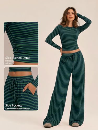 Image of Trendy Queen Women's 2 Piece 2026 Fall Fashion Lounge Set with Pockets
