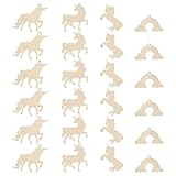 ibasenice Recortes de Unicornio en Madera para Manualidades DIY Diseño Sencillo y Acabado Delicado, Ideales para Decoraciones de Boda y Proyectos Creativos