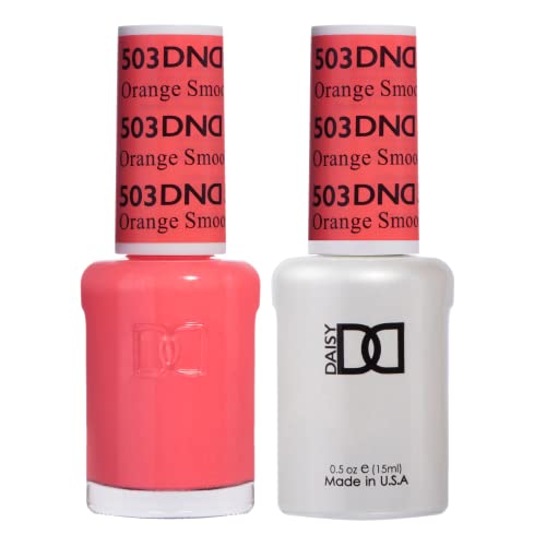 DND Gel Polish Set, Orange Collection, UV/LED Gel Polish and Air Dry Nail Lacquer, Matching Chip-Free Polish Duo, 503 Orange Smoothie, 0.5 Fl Oz