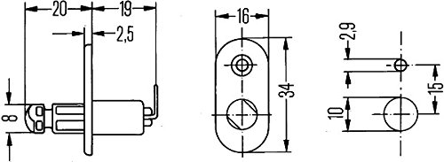 Image secondaire de HELLA 6ZF 004 365-041 Interrupteur, contacteur de porte - 12V