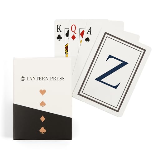 Baraja de cartas Póker Monogram Estate gris azul 52 cartas