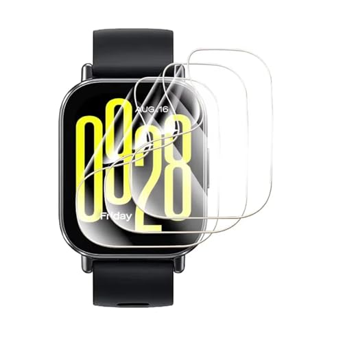 CUFEREDU 5Pcs Hydrogel Film Screen Protector for Xiaomi Redmi Watch 5 Active/Lite Smartwatch Soft HD Clear TPU Film Touch Sensitive, Self-Healing, Anti-Scratch, Ultra-Thin, Easy Installation