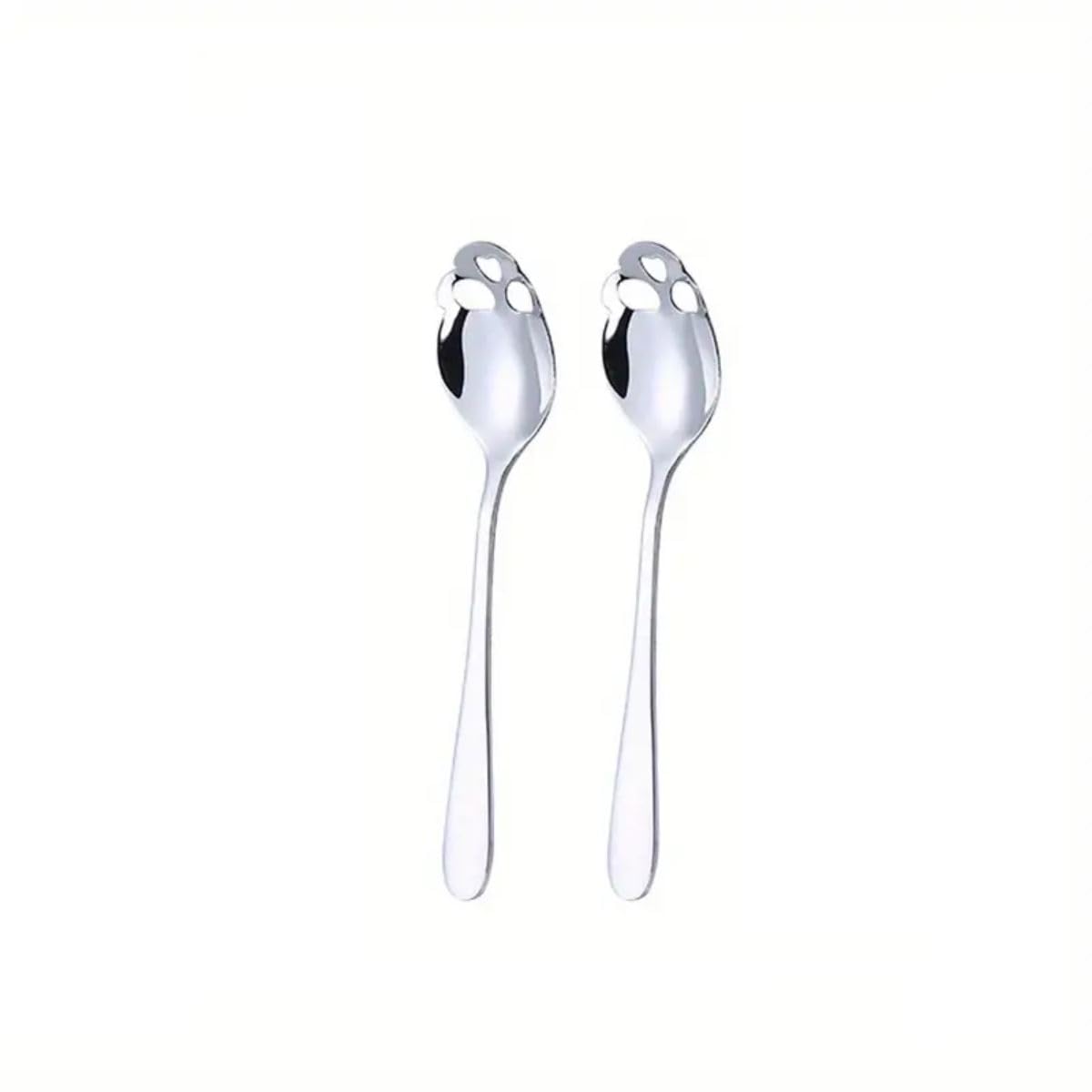 Ro Rox Skull Tea Spoon Gothic Homeware Kitchenware Halloween Party Cutlery, Silver, 2pc