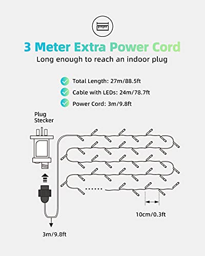 LIGHTNUM-String-Lights-Mains-Powered-24m787ft-240-LED-Warm-White-Fairy-Lights-Waterproof-Memory-Function-for-Bedroom-Outdoor-Indoor-Decoration-Green-Cable-21032