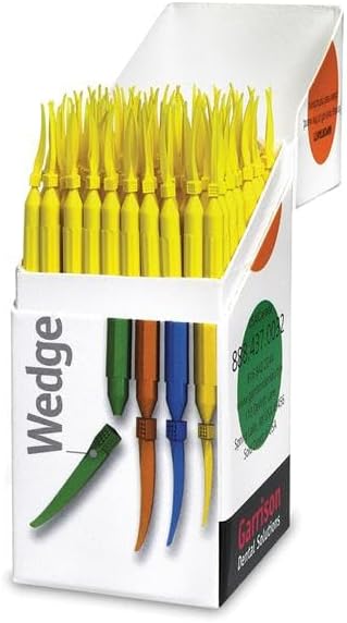 Garrison Dental GA-SWYL Wedge Wand Refill, Shape, Yellow (Pack of 100)