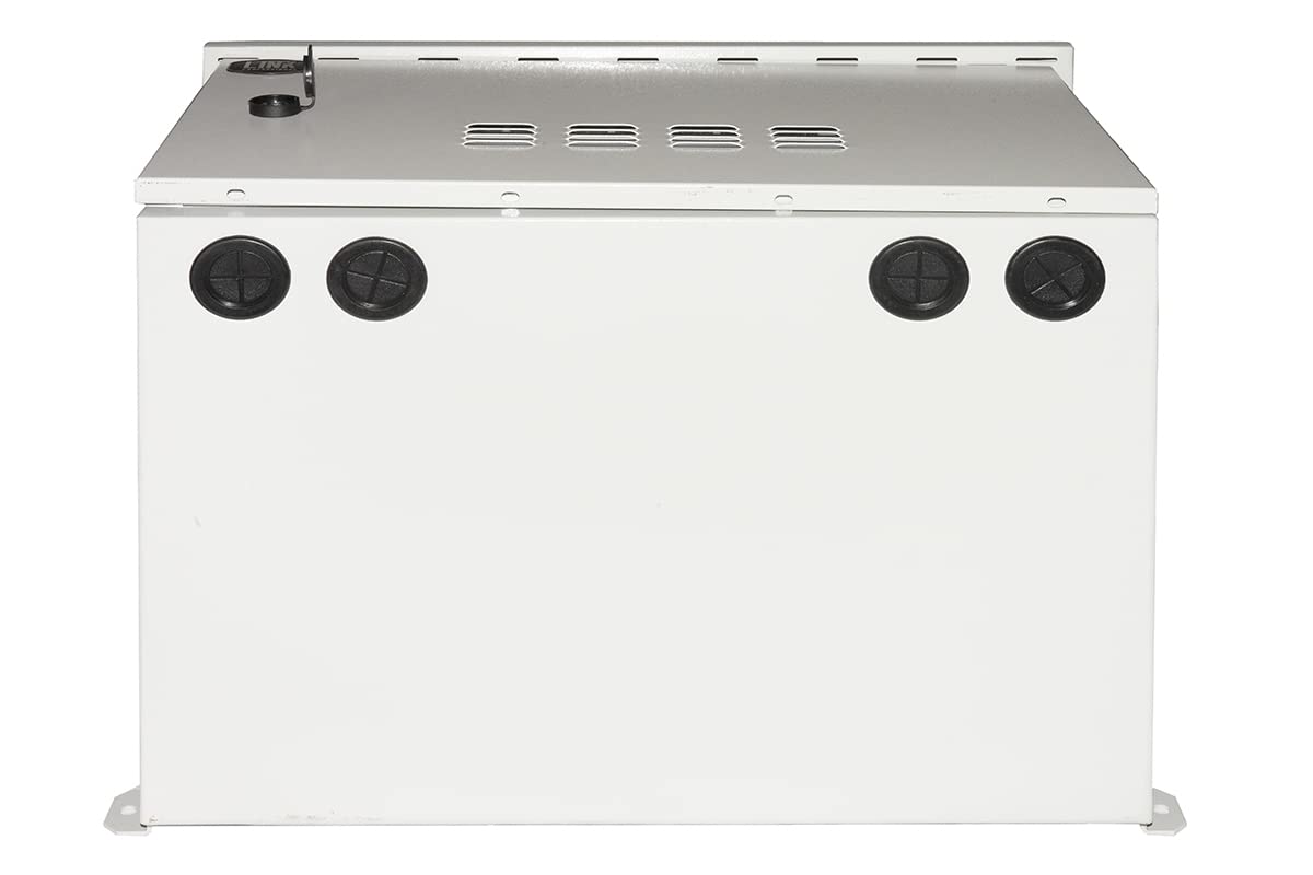 Link LK190945IP Armadio Rack 19 Pollici 9U Per Reti Da Esterno Classe Protezione Ip55 Con Ventole Filtrate, Grigio Chiaro, 600 x 450 x 467 mm