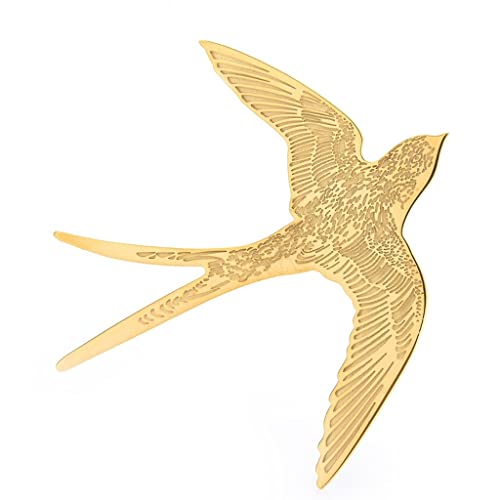 Broche broches simples for femmes en acier inoxydable doré or - 2