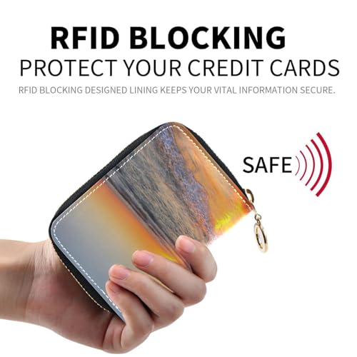 Women PU Leather Coin wallet, Zipper Purse RFID Blocking Card Holder Organizer2