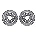 Dynamic Friction Company Rear Brake Rotors-Drilled and Slotted-Silver 7002-47059