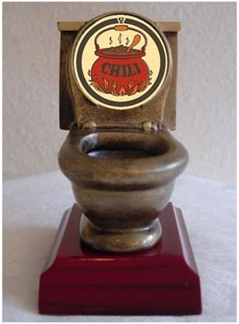 Chili Toilet Trophy with 3 Lines of Custom Text