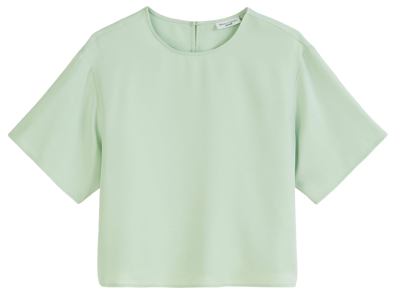 Marc OߴPolo Denim Donna Camicia a maniche corte con scollo rotondo cropped, Verde (Mint Mist), M