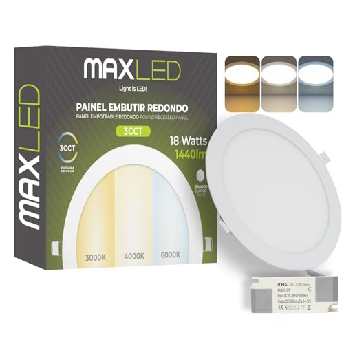 Spot encastrable LED 18W design plat aluminium blanc pour bureau