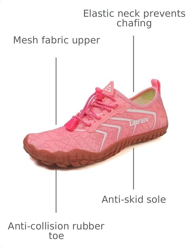 Image of UBFEN Water Shoes for Men Women Quick Dry Swim Aqua Socks | Lightweight Barefoot-style Fit, Rubber Sole, Hiking, Fishing, Kayaking, Beach, Pool, Boating, Diving And Water-to-land Wear