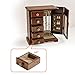Kendal Wooden Jewelry Box for Women, Solid Jewelry Organizer With 5 Drawer, Jewelry Holder Organizer, Wood Jewelry Case with Butterfly Pattern & Mirror for Necklaces, Earring, Rings (Brown with 5 drawer)