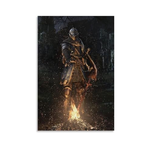 KAIYIDA Póster de Dark SoulsPoster de lienzo impermeable para decoración independiente de habitación, dormitorio, marco de pared, arte moderno, decoración del hogar, regalo, creatividad, 30 x 45 cm