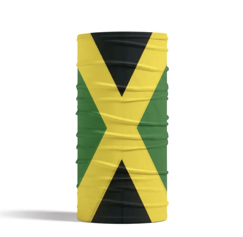 Flag Face Mask Covering Face Bandana Neck Gaiter Perfect for Jovert Carnival Caribbean Festivals ATV Riding Face Gear 2pcs