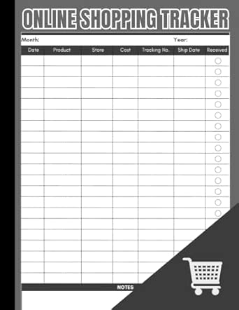 Online Shopping Tracker: Cute Log Book to Record and Keep Track o...