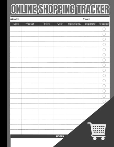 Online Shopping Tracker: Cute Log Book to Record and Keep Track o...