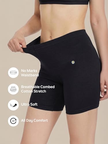 Image of Van Heusen Women's Cotton Shorties | Soft Cotton Stretch| No-Marks Waistband | Inner Elastic | Breathable Fabric | Keeps You Dry & Fresh | All-Day Comfort | Solid Colors | Style 11115 | Available in Pack of 1 & 2