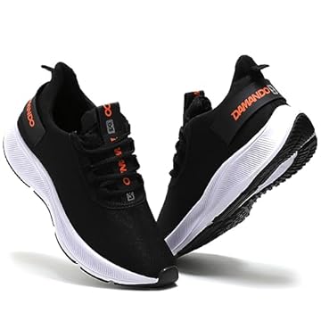 Tênis Masculino para Corrida, Caminhada e Academia, Preto/Branco (Preto/Laranja, BR, Adulto, Numérico, 42)
