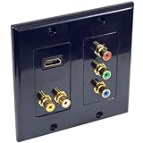 Pyle Home PHDBM6 Wall Plate for HDMI+2 RCA+3 RCA (Black) (Discontinued by Manufacturer)