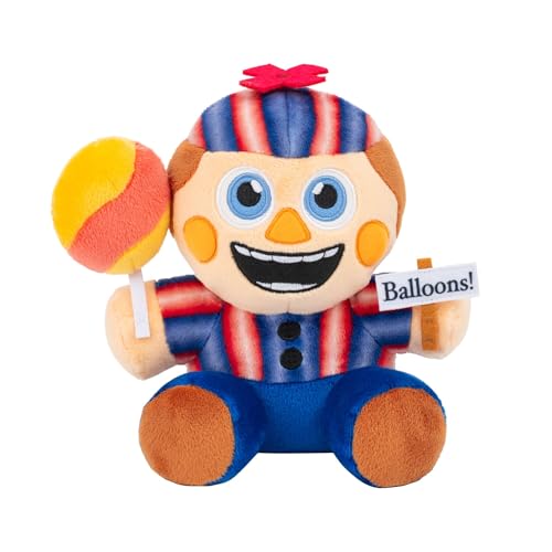 Five Nights at Freddy'S FNF0095 – Peluche de Juguete Balloon Boy – 20 cm – con Material Supersuave y Ojos Que Brillan en la Oscuridad – Peluche Oficial de Jazwares