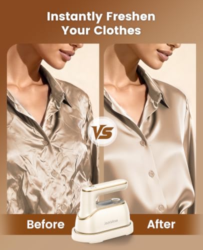 Image of Travel Steamer Iron for Clothes,1200w Iron Steamer,Portable Handheld Travel Size Steamer iron,8S Fast Heat-Up,Large Ceramic Heat Panel (White)