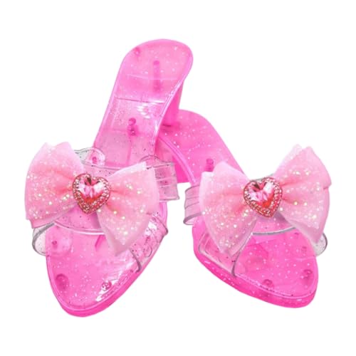 Amesor Sapatos de princesas, saltos de vestir para meninas pequenas, para sessões fotos jogo simbólico em festas de disfarces carnaval e atividades escolares de personagens, ROSA