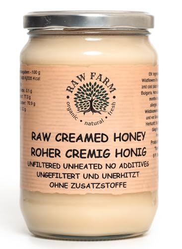 Raw Farm Bio Wildblumen Bienen Honig cremig 900g
