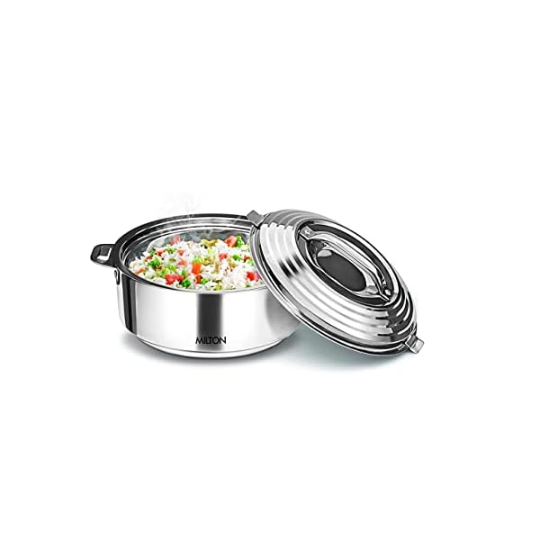 Milton Galaxia 1500 Insulated Stainless Steel Casserole, 2000 ml, Silver