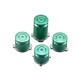 eXtremeRate Green Metal Alumium Alloy Bullet ABXY Mod Buttons Set Replacement Parts for Xbox One Standard Xbox One Elite Xbox One S Xbox One X Game Controller