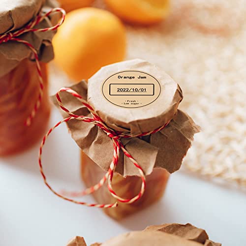 M110 Round Labels, Self-Adhesive Thermal Paper, Phomemo M110 Color Label Compatible With M110 M120 M200 M220 Label Printer, Black Text On Pink, Blue, Khaki, 1.96"X1.96 (50X50Mm), 420 Stickers #TOP4