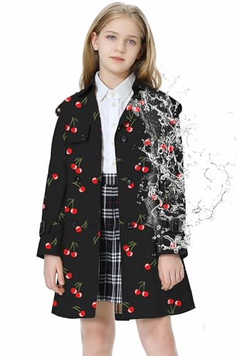 Image of Betusline Womens & Girls Waterproof Trench Coat Double Breasted Lapel Overcoat Outerwear, 3 Years - Women 2XL