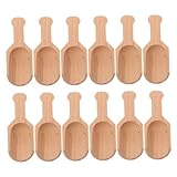 CONGARTENO 12 Stück Holzlöffel Creme Kochen Winzig Mini Klein Wiederverwendbare Löffel Wurstlöffel Rühre Löffel Servierlöffel Löffel Umrühren Löffel Messen Küchenlöffel
