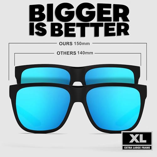 Image of WISTON XL Z87 Sunglasses for Men Women UV400 Protection Lightweight TR90 Frame Square Shades for Driving Fishing Z8246