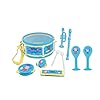 Lexibook, Peppa Pig, Set met 7 muziekinstrumenten (Drum, Maracas, Castagnet, Harmonica, Blokfluit, Trompet, Tamboerijn), Muzikaal speelgoed, Handig mee te nemen spel, Blauw/Geel, K360PP
