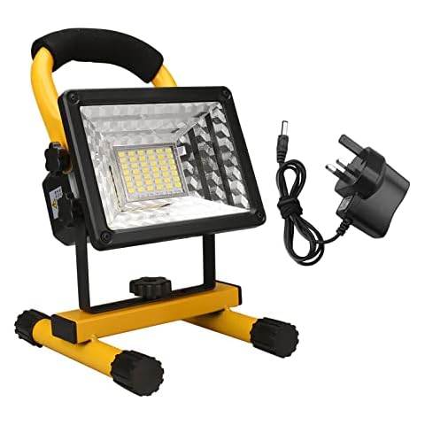wiipara 60W Rechargeable LED Work Light, Upgrade Job Site Light USB Emergency Light, Waterproof Detachable Floodlight Construction Lights with Stand for Workshop Garage Camping Daylight White Cover