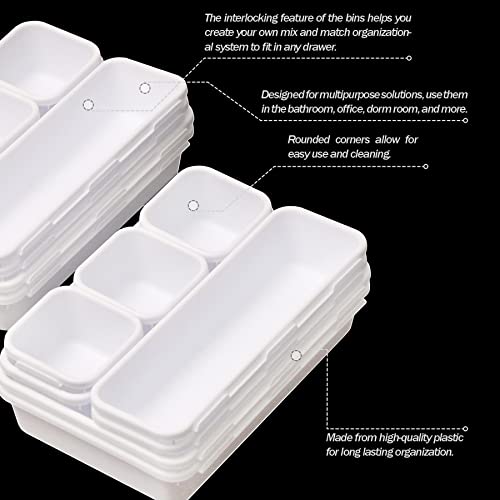 Rangement de tiroirs emboîtables en plastique pour coiffeuse et bureau - 5