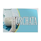 Decal Sticker Multiple Sizes Horchata Restaurant & Food Horchata Outdoor Store Sign Blue - 7inx5in, One Sticker