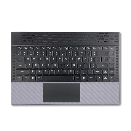 Image of MightySkins Carbon Fiber Skin Compatible with Alienware X14 R2 (2023) Full Wrap Kit - Solid Gray | Protective, Durable Textured Carbon Fiber Finish | Easy to Apply & Change Styles | Made in The USA