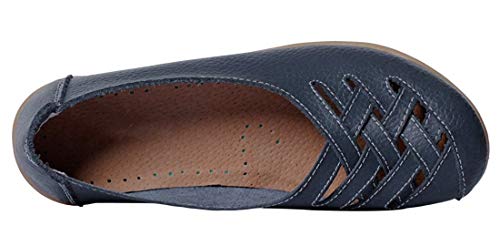 Image of VenusCelia Women's Braided-Nests Walking Flat Loafer