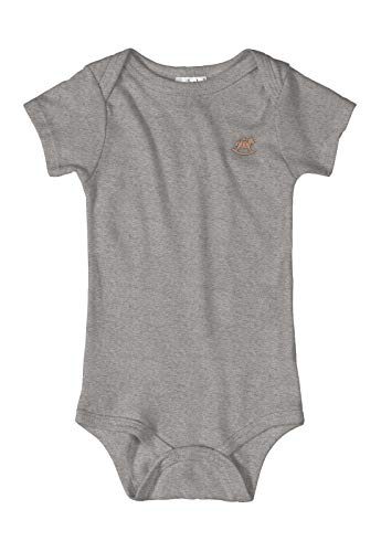Body Manga Curta Básico, Up Baby, Bebê unissex, Mescla Cinza Medio, 3