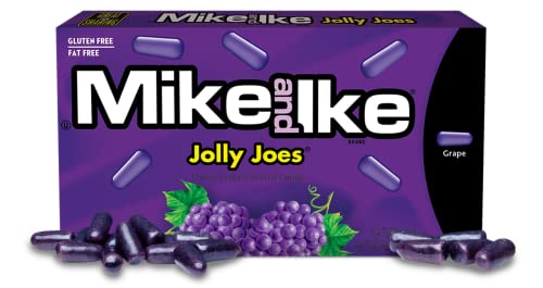 Mike and Ike, Jolly Joes Chewy Grape Flavoured Candy - Candies for Bag of Sweets - Pinata Sweets - Gluten-Free Kids Sweets for Party Bags, 141 g